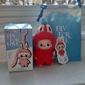 Red Plush Toy with Accessories